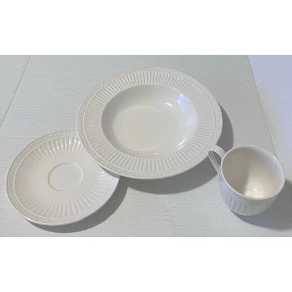 Lot of 2 Mikasa Italian Countryside ~ Cup & Saucer Set with two soup bowls DD900 - Picture 10 of 16